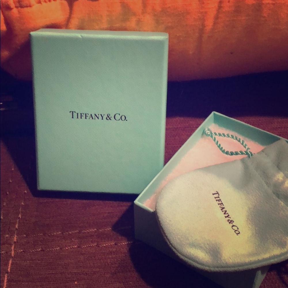 Authentic Tiffany and Co double heart necklace.